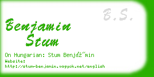 benjamin stum business card